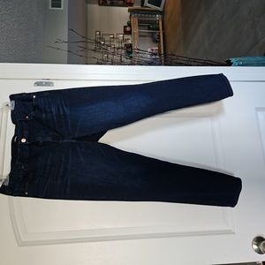 Express Skinny Mid Rise Ultra Hyper Stretch Size L Reg 12/14/16 Dark Wash